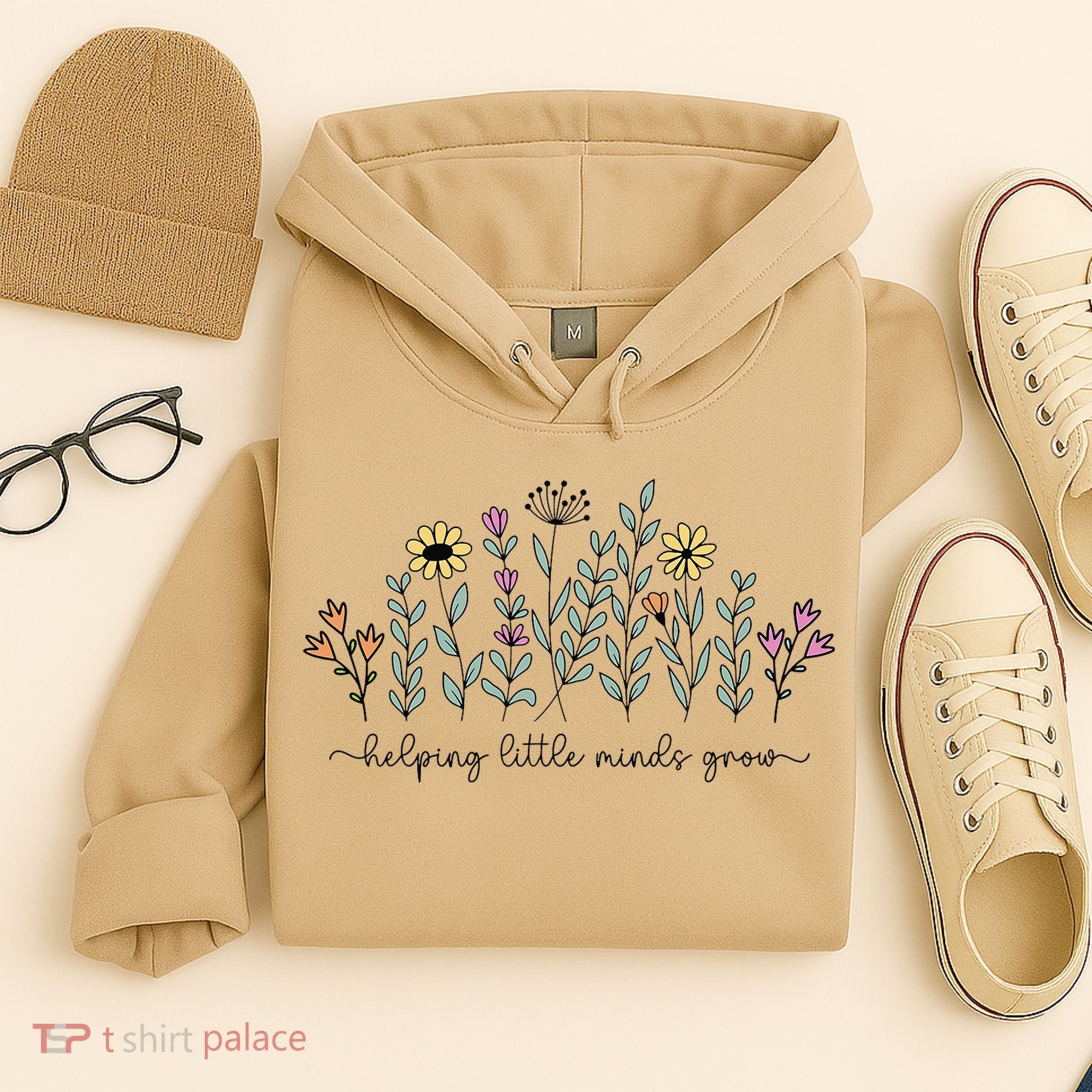 Helping Little Minds Grow Teacher Back To School First Day Hoodie