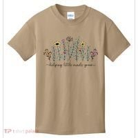 Helping Little Minds Grow Teacher Back To School First Day Kids T-Shirt thumb 0