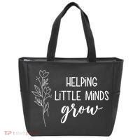 Helping Little Minds Grow Educator Teacher Tote Bag thumb 0
