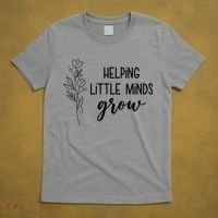 Helping Little Minds Grow Educator Teacher T-Shirt thumb 5
