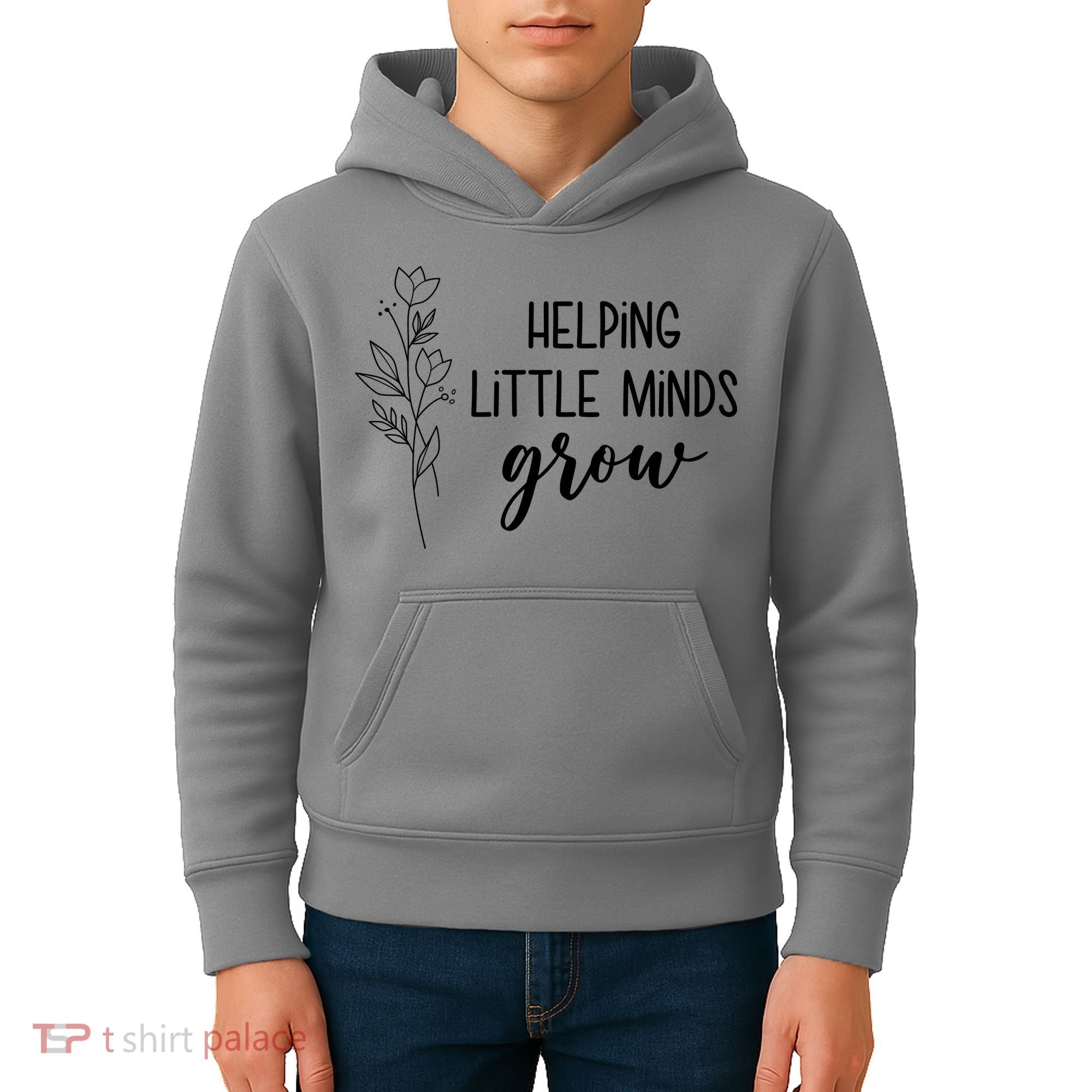 Helping Little Minds Grow Educator Teacher Kids Hoodie