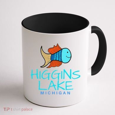 Higgins Lake Michigan , Boaters And Anglers MI Coffee Mug back