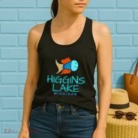 Higgins Lake Michigan , Boaters And Anglers MI Women's Tank Top thumb 2