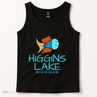 Higgins Lake Michigan , Boaters And Anglers MI Tank Top thumb 2