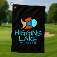 Higgins Lake Michigan , Boaters And Anglers MI Golf Towel thumb 1