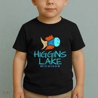 Higgins Lake Michigan , Boaters And Anglers MI Toddler T-Shirt thumb 2
