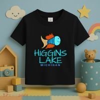 Higgins Lake Michigan , Boaters And Anglers MI Toddler T-Shirt thumb 3