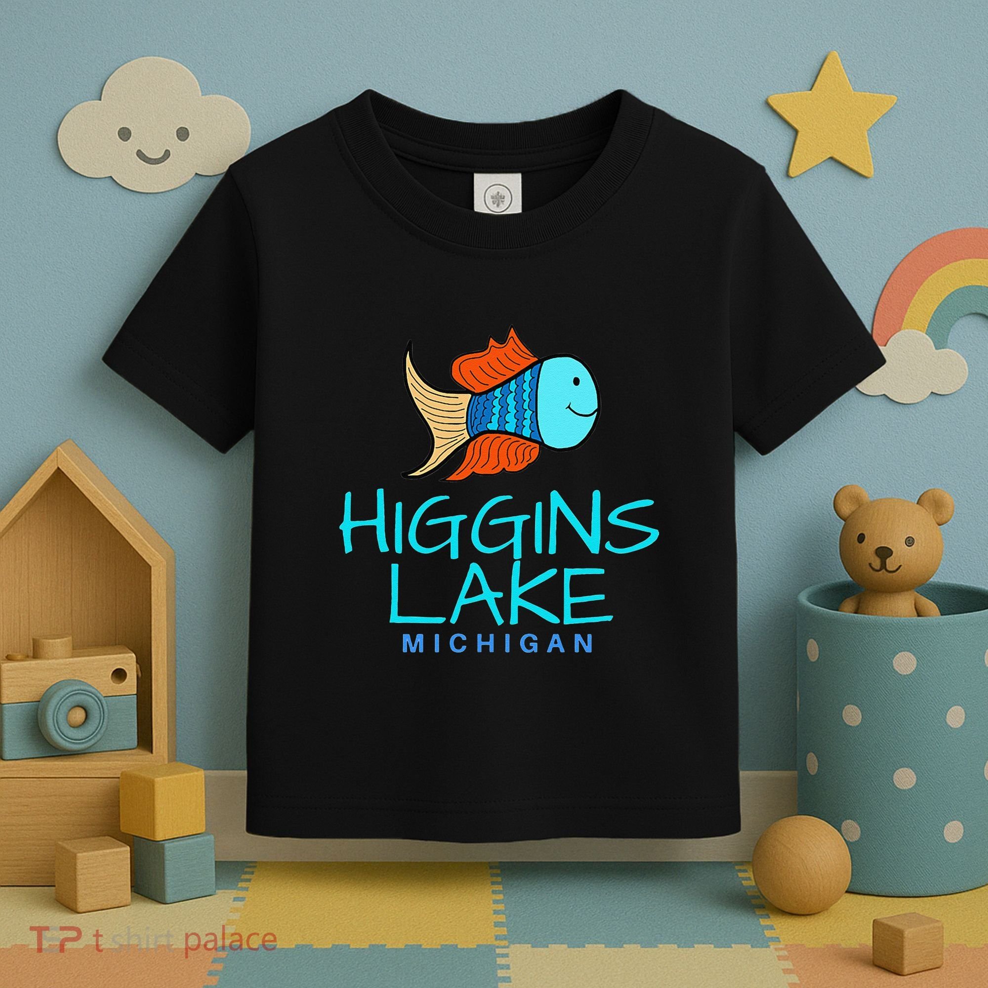 Higgins Lake Michigan , Boaters And Anglers MI Toddler T-Shirt