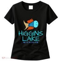 Higgins Lake Michigan , Boaters And Anglers MI Women's T-Shirt thumb 0