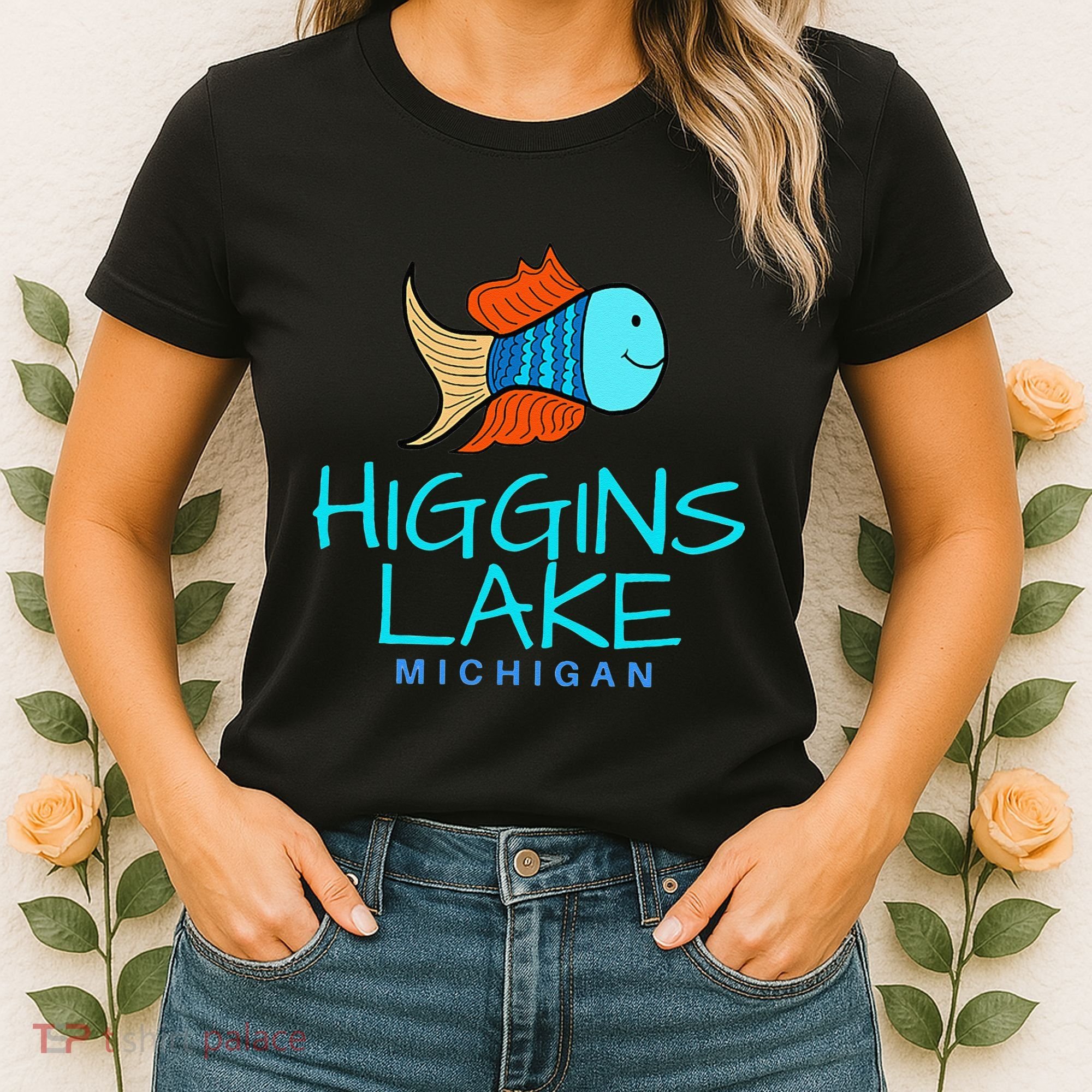 Higgins Lake Michigan , Boaters And Anglers MI Women's T-Shirt
