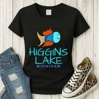Higgins Lake Michigan , Boaters And Anglers MI Women's T-Shirt thumb 3