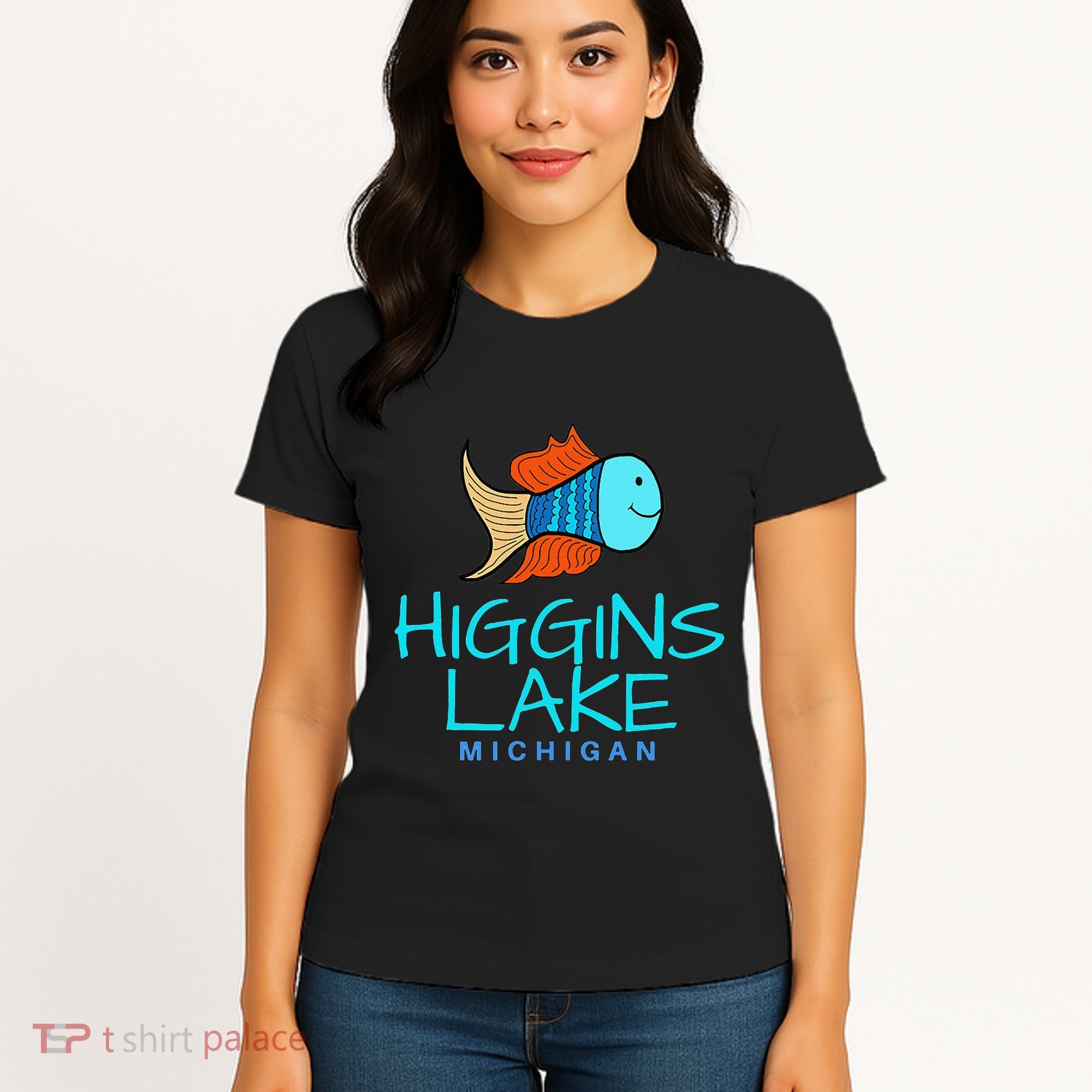 Higgins Lake Michigan , Boaters And Anglers MI Women's T-Shirt