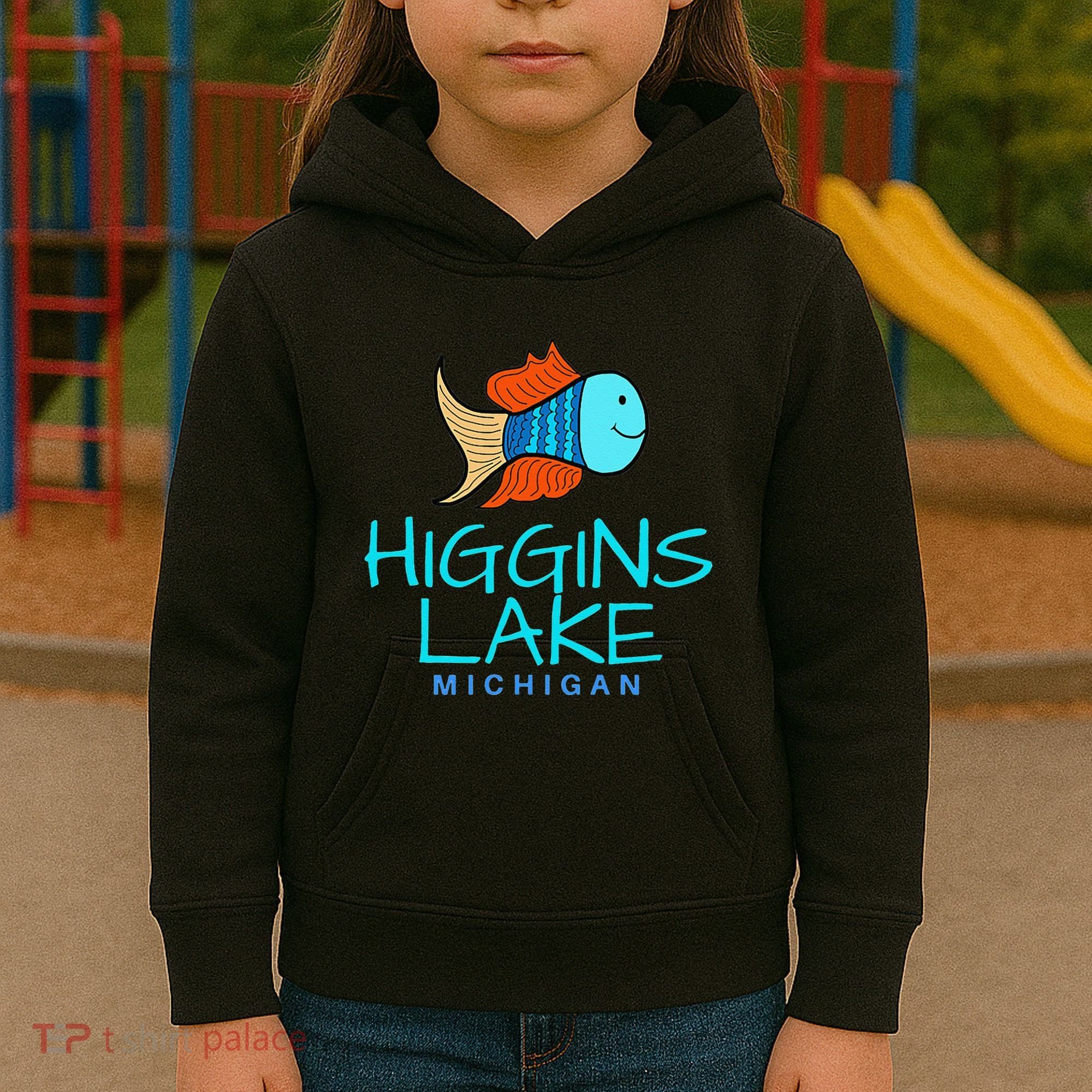 Higgins Lake Michigan , Boaters And Anglers MI Kids Hoodie