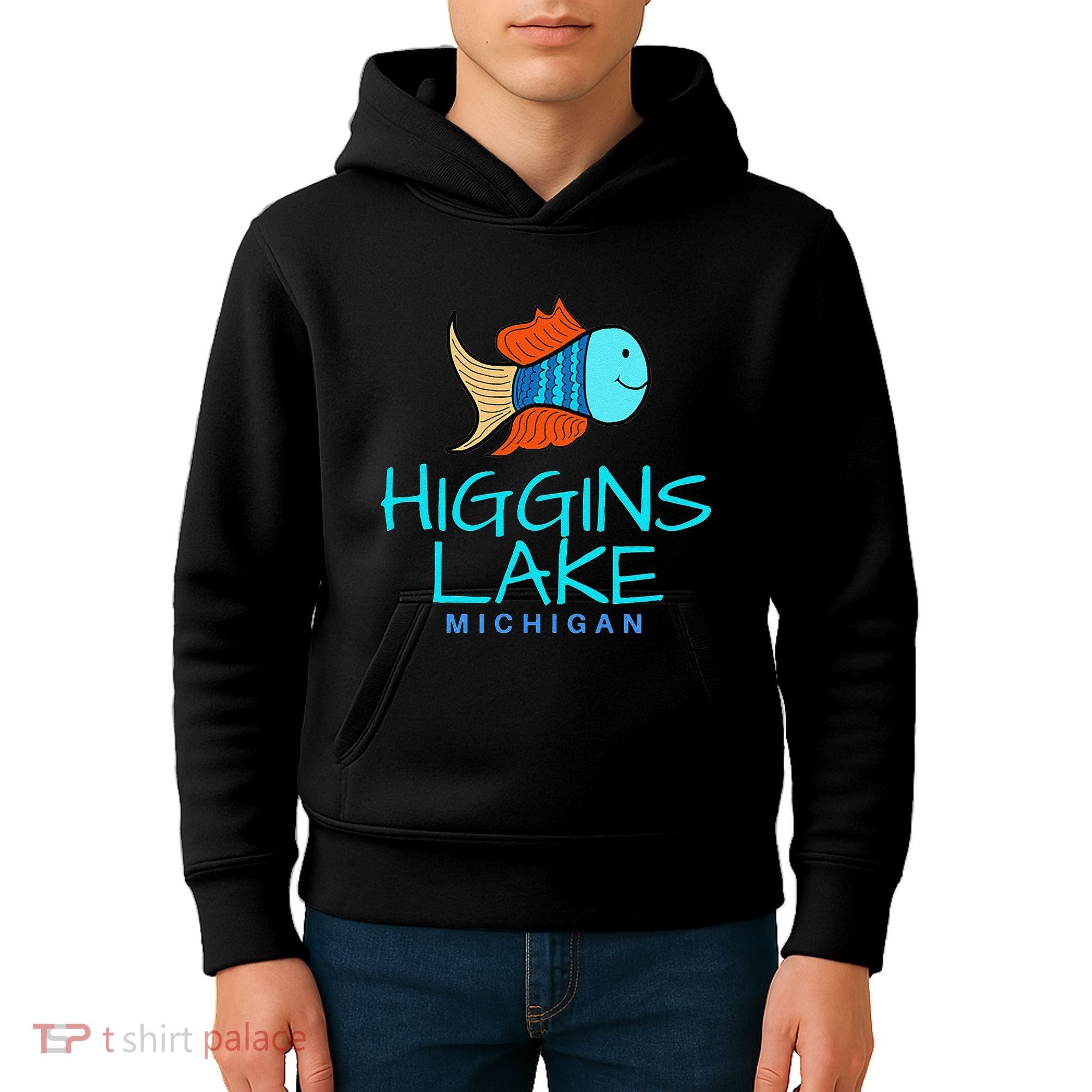 Higgins Lake Michigan , Boaters And Anglers MI Kids Hoodie