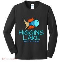 Higgins Lake Michigan , Boaters And Anglers MI Kids Long Sleeve Shirt thumb 0