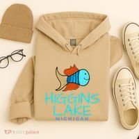 Higgins Lake Michigan , Boaters And Anglers MI Hoodie thumb 4