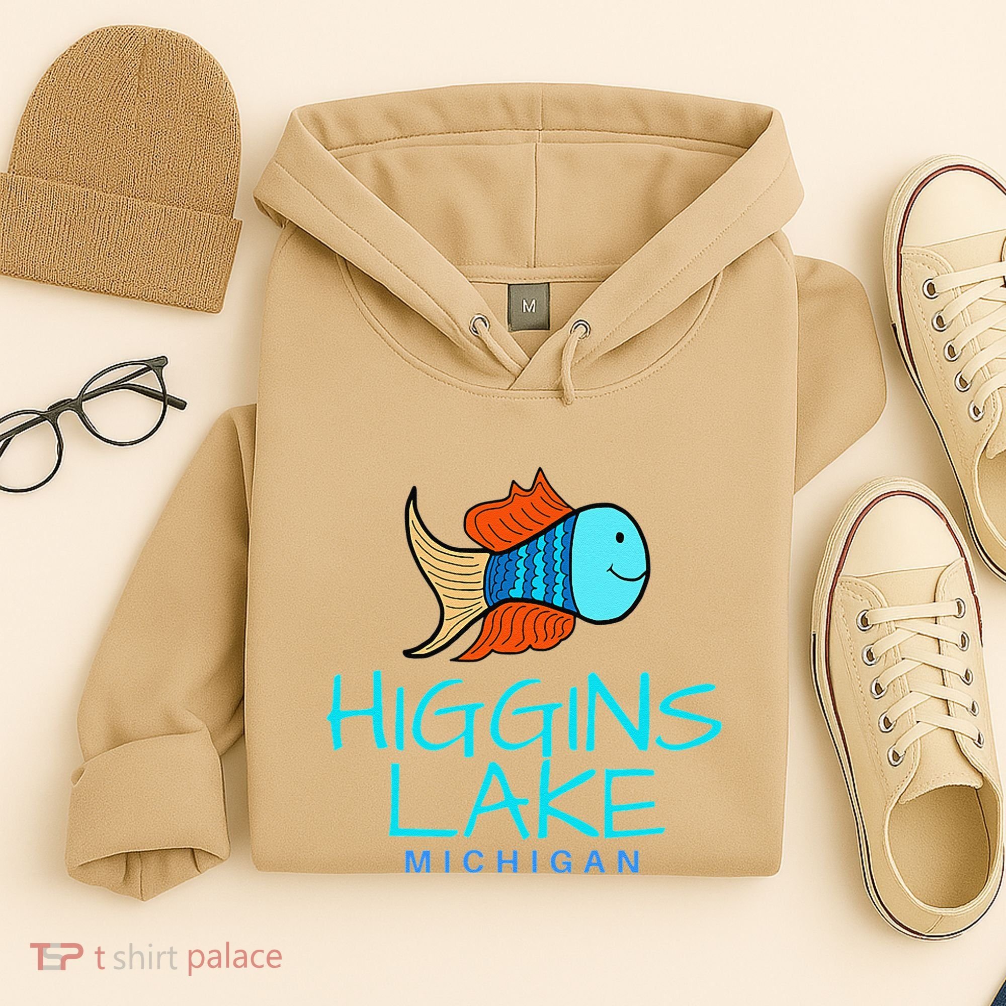 Higgins Lake Michigan , Boaters And Anglers MI Hoodie