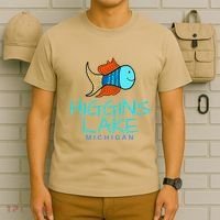 Higgins Lake Michigan , Boaters And Anglers MI T-Shirt thumb 6