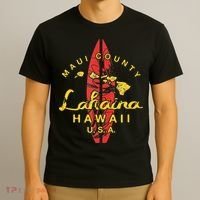 Hawaii Lahaina Maui Vintage Hawaiian Islands Surf T-Shirt thumb 3