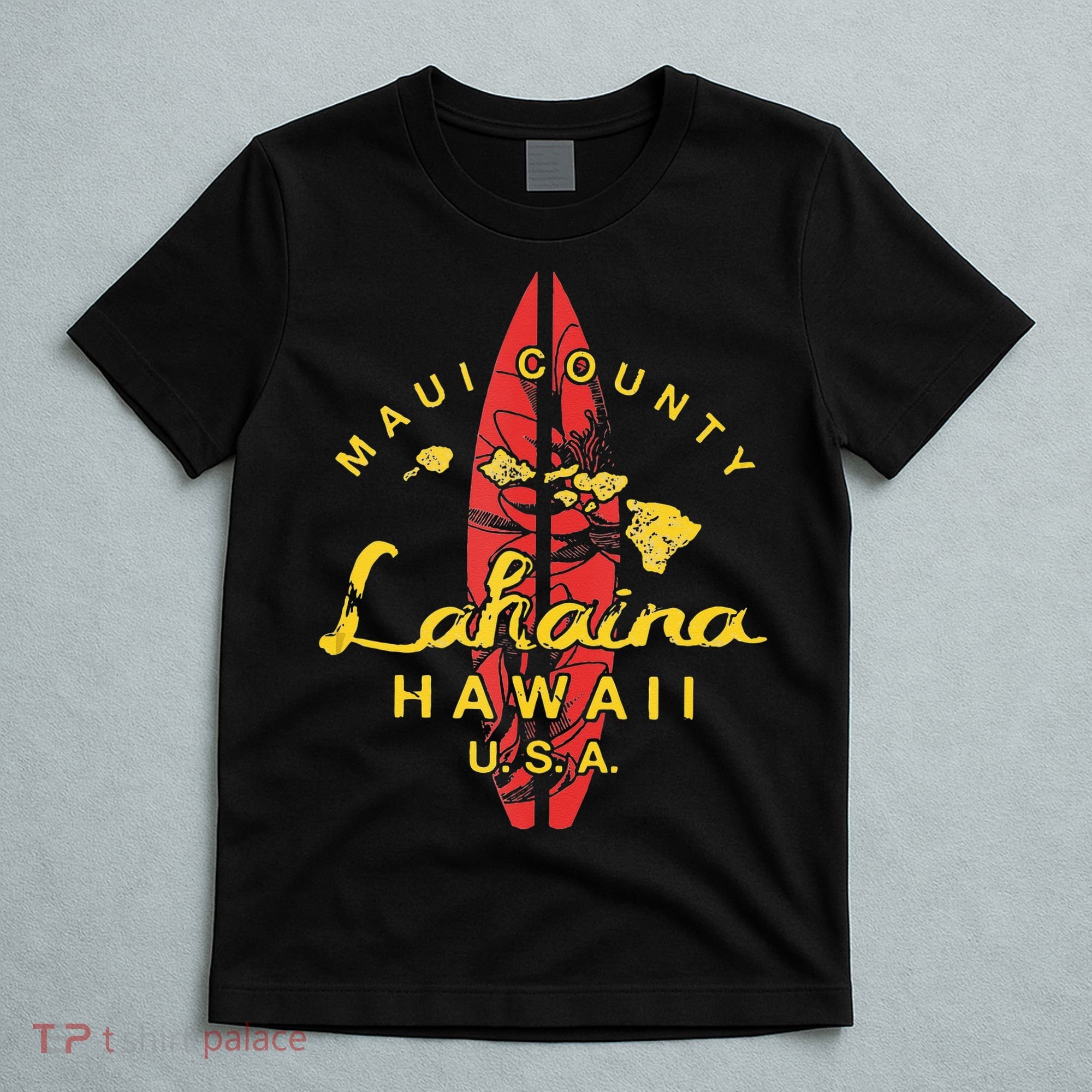Hawaii Lahaina Maui Vintage Hawaiian Islands Surf T-Shirt