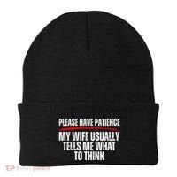 Husband Let Me Ask My Wife From Loving Spouse Funny Married Gift Beanie thumb 0