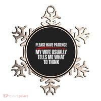 Husband Let Me Ask My Wife From Loving Spouse Funny Married Gift Ornament thumb 0