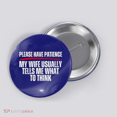Husband Let Me Ask My Wife From Loving Spouse Funny Married Gift Button
