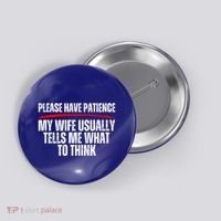 Husband Let Me Ask My Wife From Loving Spouse Funny Married Gift Button thumb 0