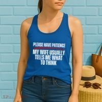 Husband Let Me Ask My Wife From Loving Spouse Funny Married Gift Women's Tank Top thumb 2