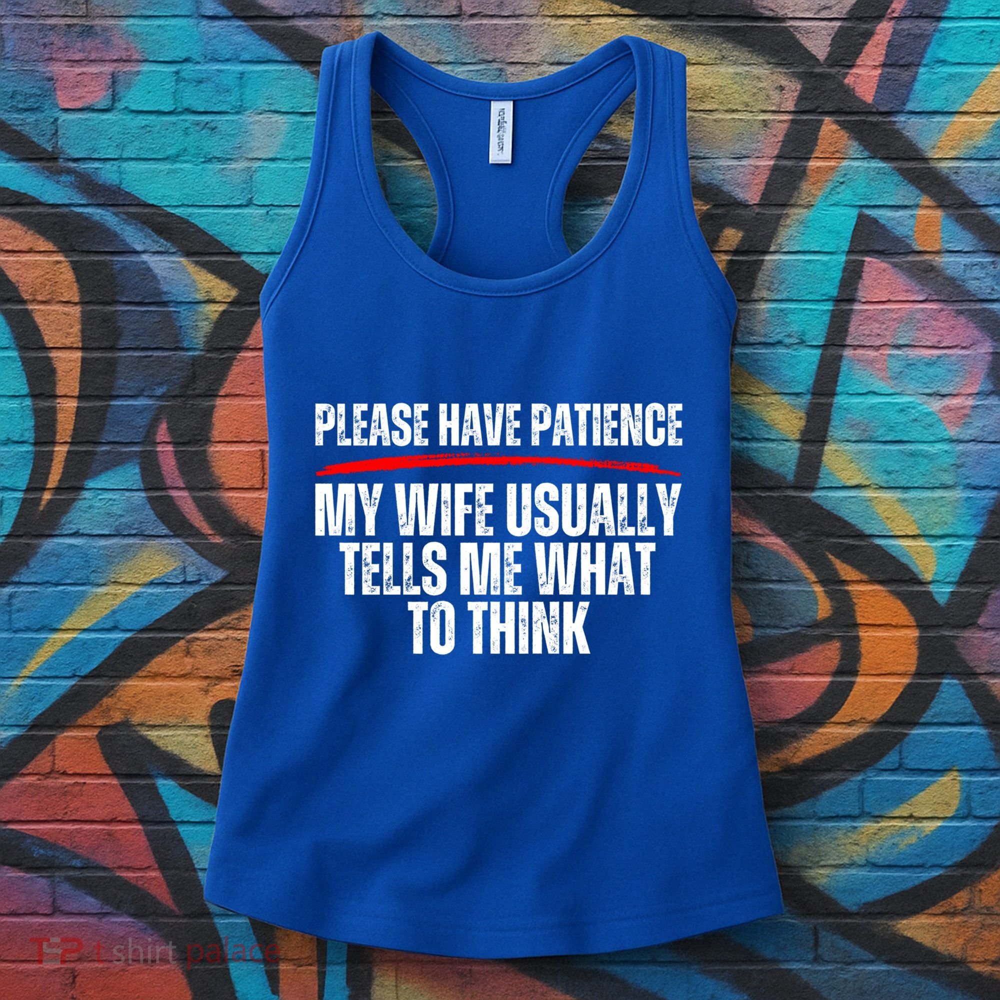 Husband Let Me Ask My Wife From Loving Spouse Funny Married Gift Women's Tank Top