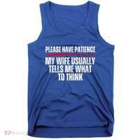Husband Let Me Ask My Wife From Loving Spouse Funny Married Gift Tank Top thumb 0