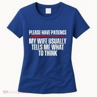 Husband Let Me Ask My Wife From Loving Spouse Funny Married Gift Women's T-Shirt thumb 0