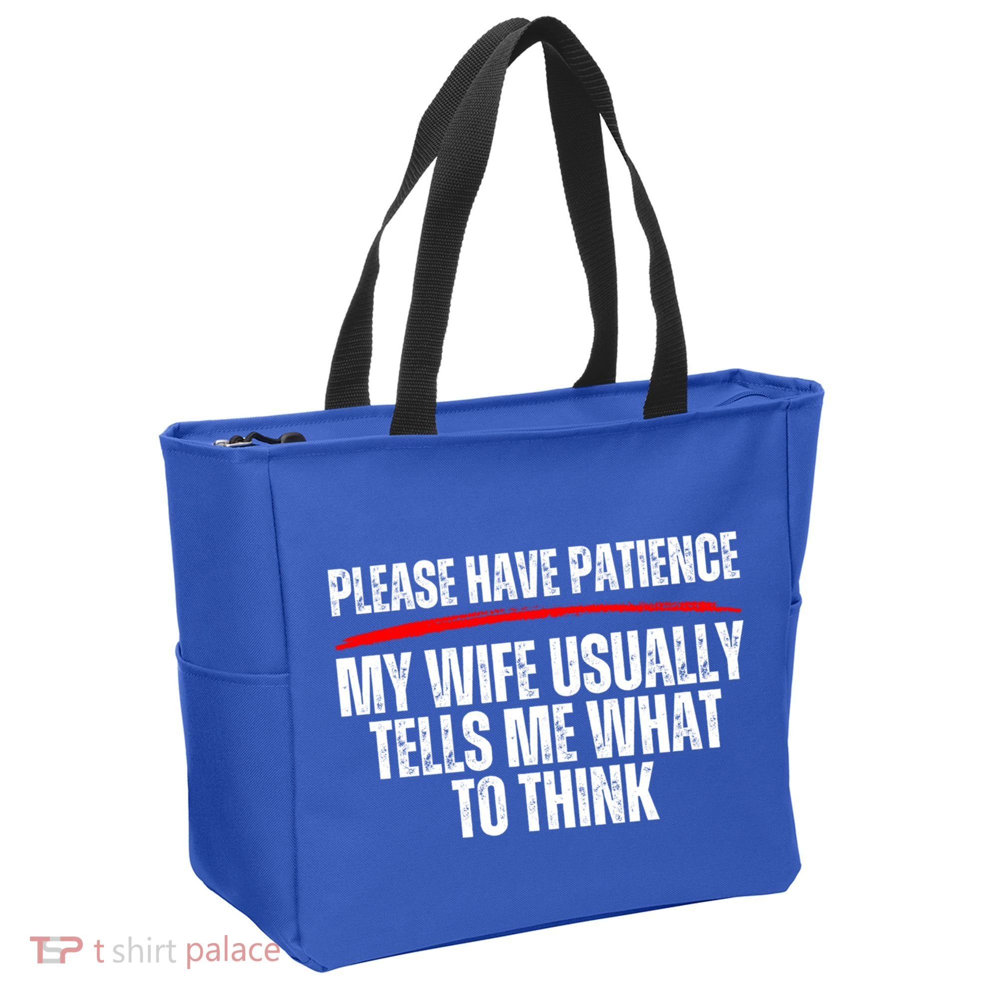 Husband Let Me Ask My Wife From Loving Spouse Funny Married Gift Tote Bag