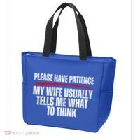 Husband Let Me Ask My Wife From Loving Spouse Funny Married Gift Tote Bag thumb 3