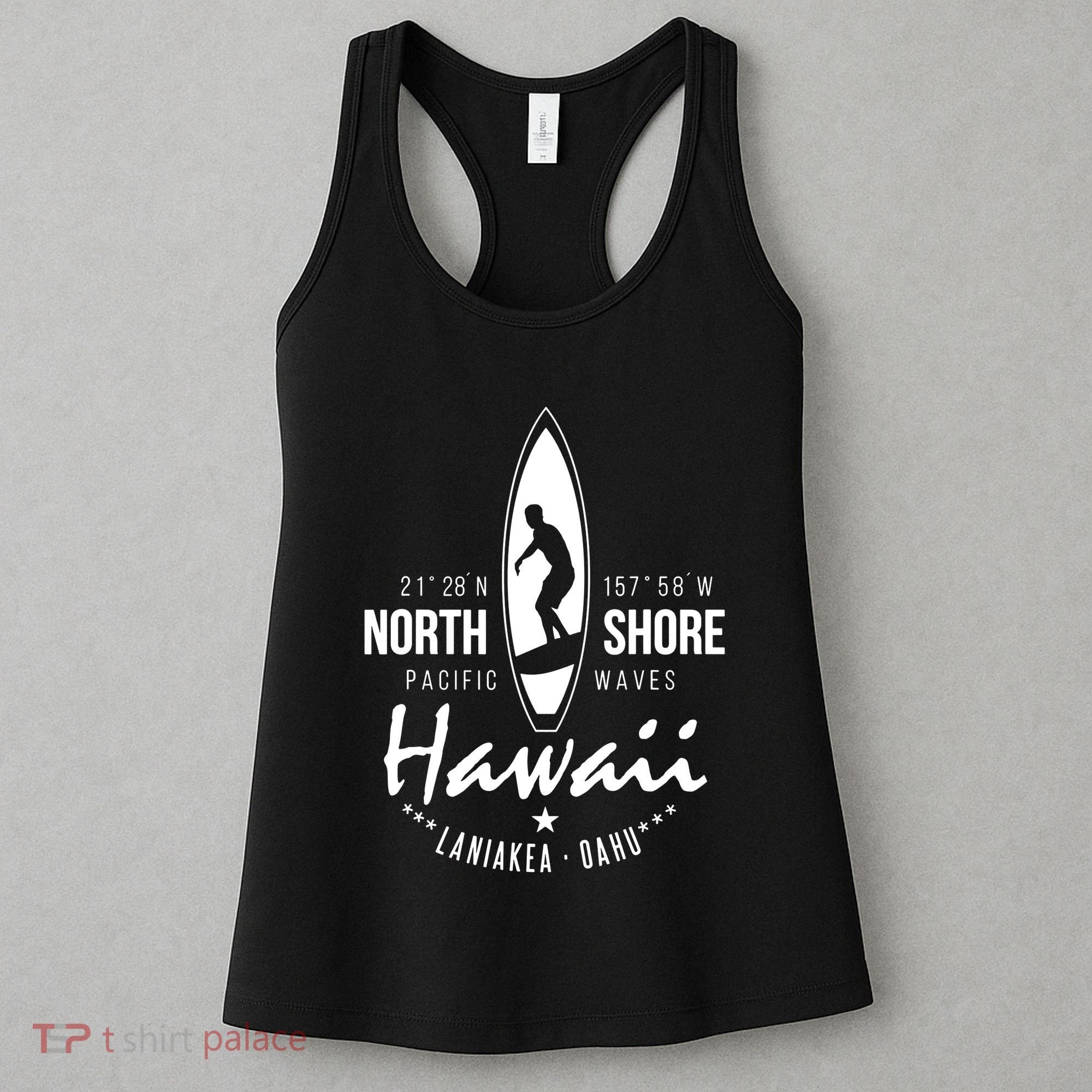Hawaii Laniakea Oahu Beach North Shore Surfer Pacific Waves Women's Tank Top