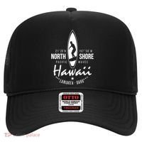 Hawaii Laniakea Oahu Beach North Shore Surfer Pacific Waves Hat thumb 0
