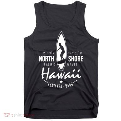 Hawaii Laniakea Oahu Beach North Shore Surfer Pacific Waves Tank Top