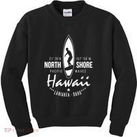 Hawaii Laniakea Oahu Beach North Shore Surfer Pacific Waves Kids Sweatshirt thumb 0