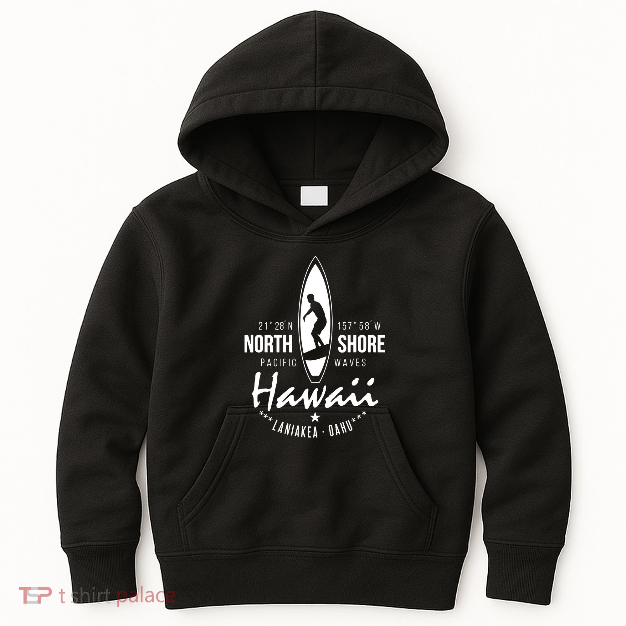 Hawaii Laniakea Oahu Beach North Shore Surfer Pacific Waves Kids Hoodie