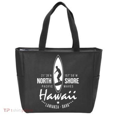 Hawaii Laniakea Oahu Beach North Shore Surfer Pacific Waves Tote Bag
