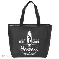 Hawaii Laniakea Oahu Beach North Shore Surfer Pacific Waves Tote Bag thumb 0