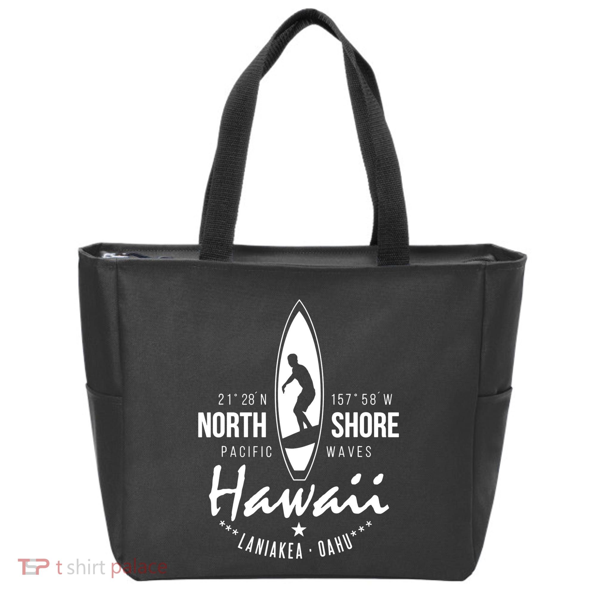 Hawaii Laniakea Oahu Beach North Shore Surfer Pacific Waves Tote Bag