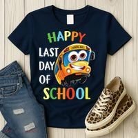 Happy Last Of Day School Bus Driver Teacher Student Parent Women's T-Shirt thumb 3