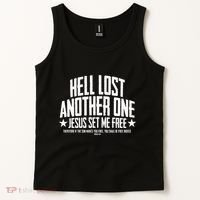 Hell Lost One Jesus Set Me Free John 836 Another Christian Tank Top thumb 2