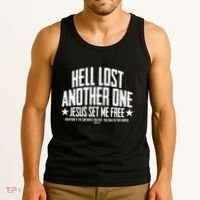 Hell Lost One Jesus Set Me Free John 836 Another Christian Tank Top thumb 3