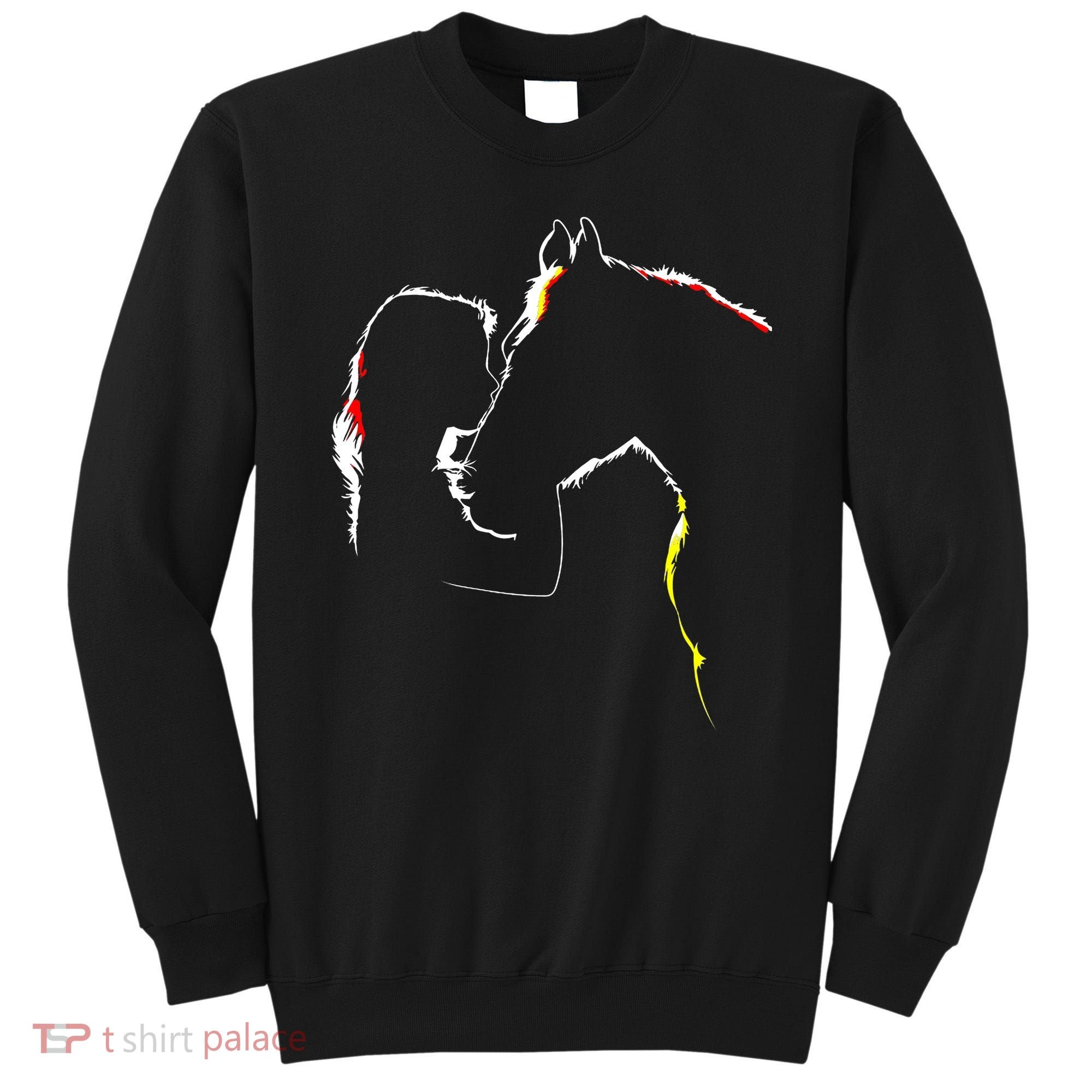 Horse Lover Outline Cute Gift Sweatshirt