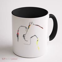 Horse Lover Outline Cute Gift Coffee Mug thumb 1