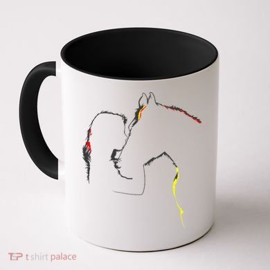 Horse Lover Outline Cute Gift Coffee Mug