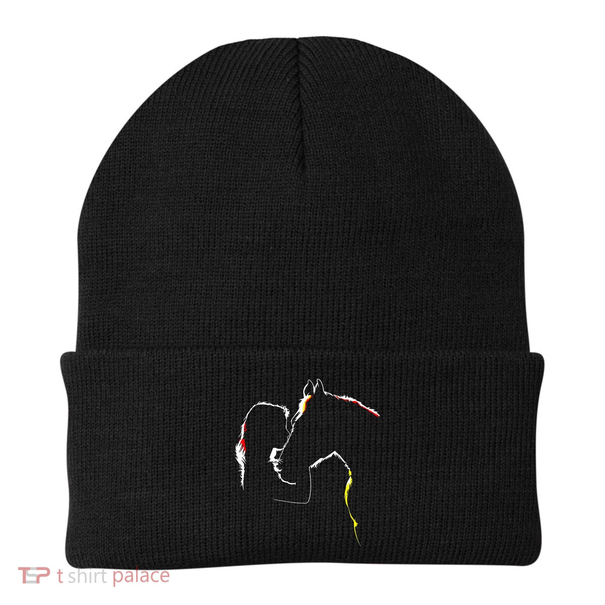 Horse Lover Outline Cute Gift Beanie