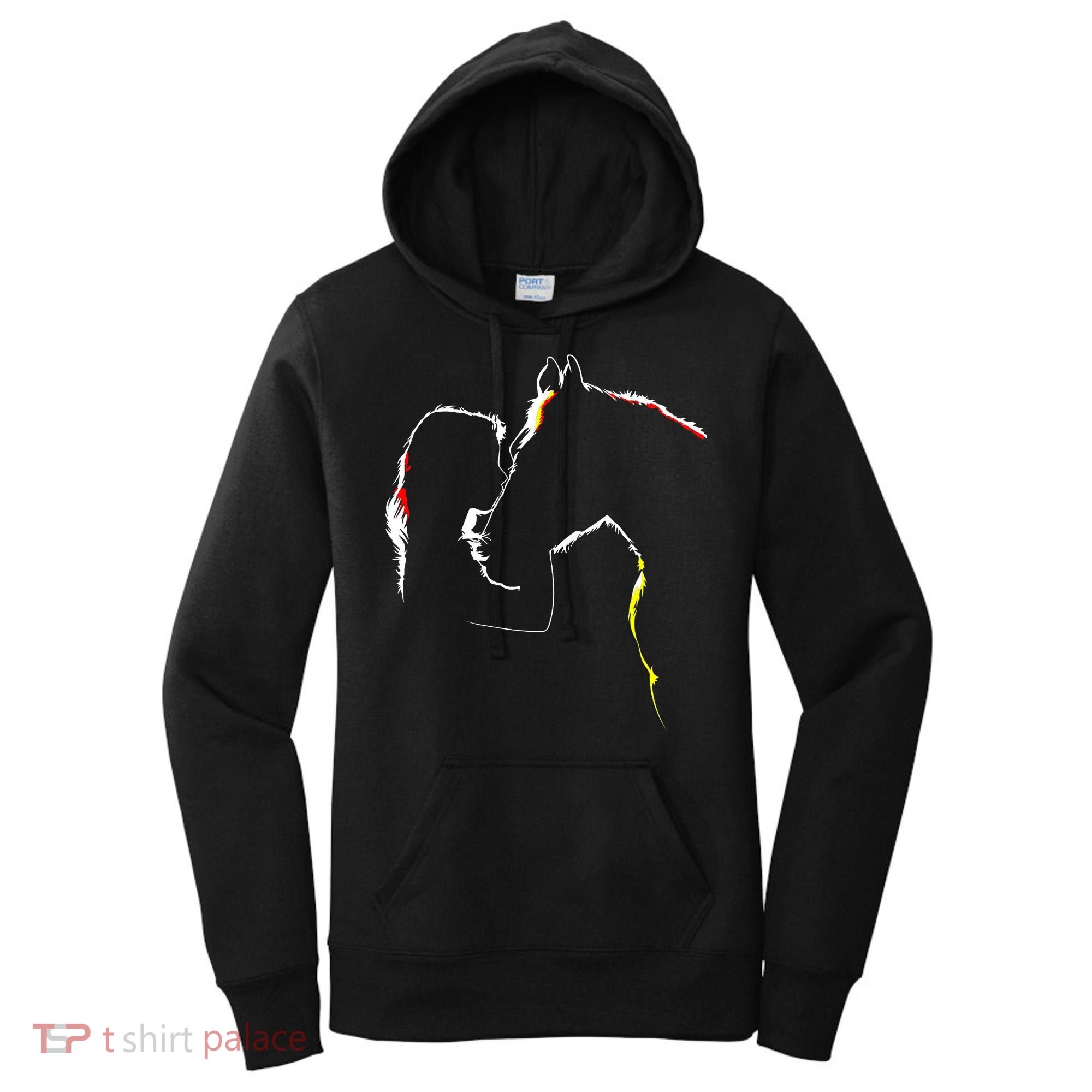 Horse Lover Outline Cute Gift Women's Hoodie